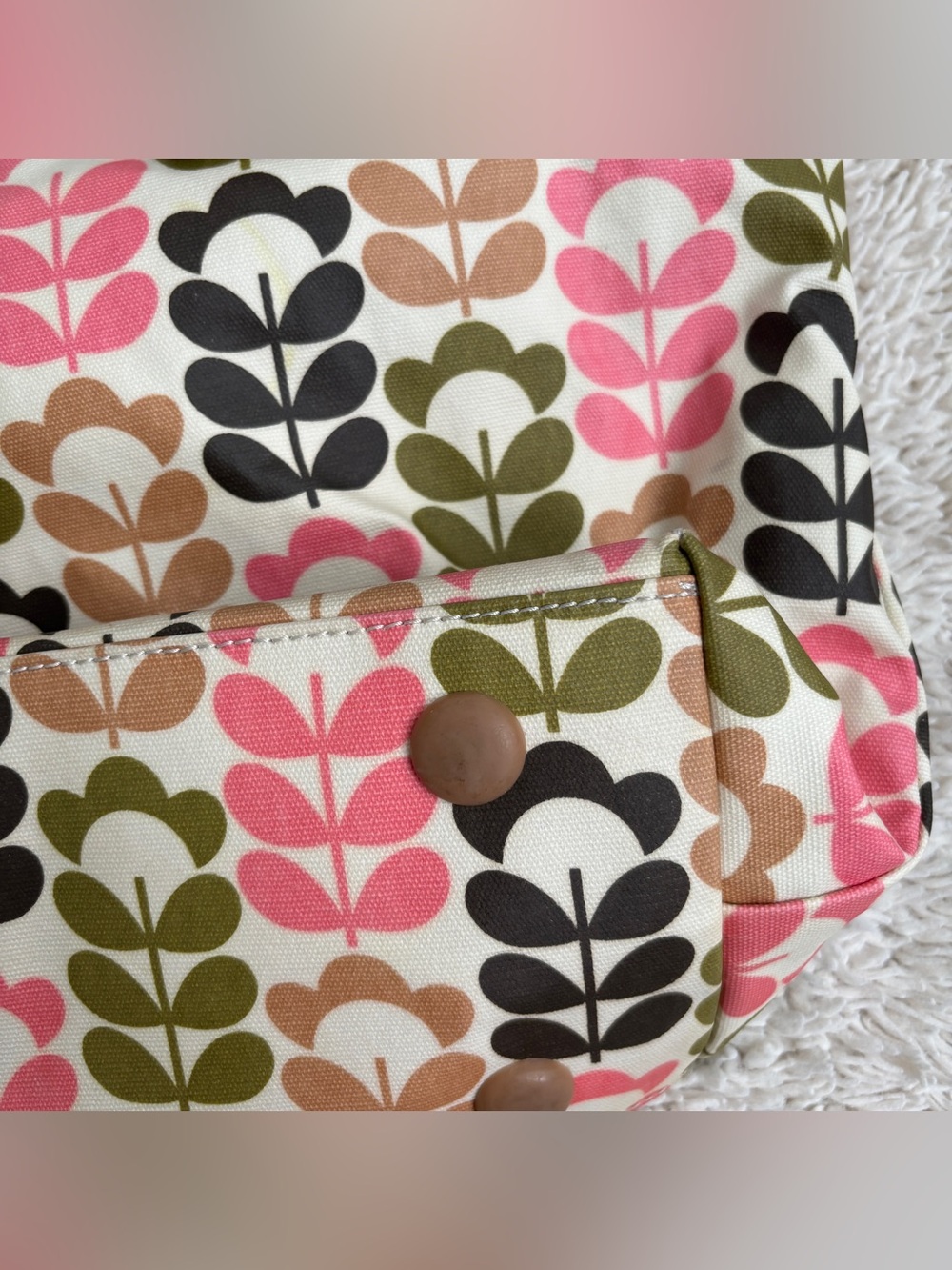 Orla Kiely Multicolor Stem-Print Tote with Matching Waller - Picture 6 of 16